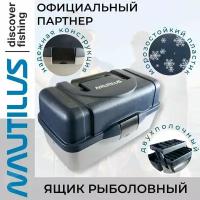 Ящик рыболовный Nautilus двухполочный синий NYB2-355 35,5х20х19см