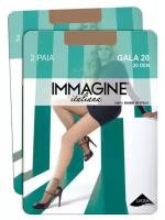 Носки Immagine, 20 den, 4 пары, 2 уп., размер 1-unica, бежевый