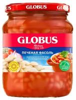 Фасоль Globus печеная, стеклянная банка, 540 г, 500 мл