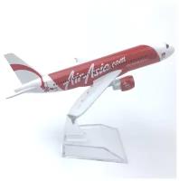 Металлическая модель самолета Airbus A320 Air Asia / авиация