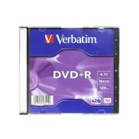 Диск VERBATIM DVD+R 16x 4.7Gb Slim