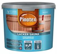 Pinotex Lacker Sauna бесцветный, полуматовая, 3.1 кг, 2.7 л