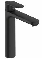 Смеситель для раковины Hansgrohe Vernis Blend 71552670 со сливным гарнитуром, матовый чёрный