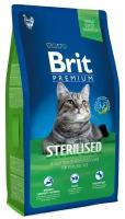 Brit Premium Cat Sterilised для стерилизованных кошек и кастрированных котов Курица, 2 кг