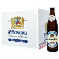 Пиво безалкогольное светлое нефильтрованное неосветленное пастеризованное "WEIHENSTEPHANER HEFEWEISSBIER ALKOHOLFREI" ("Вайнштефан Хефевайсбир Алкохольфрей") 0,5 бут(20 шт)