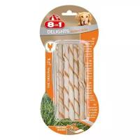 Палочки плетеные с куриным мясом 8in1 Delights Twisted Sticks 10 шт., для собак