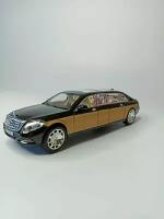 Модель автомобиля Mercedes Maybach S650 коллекционная металлическая игрушка масштаб 1:24 черно-золотой