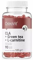 Стимуляторы похудения OstroVit CLA + Green Tea + L-Carnitine (90 капсул)