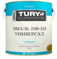 Эмаль ПФ-115 Универсал TURY желтая, 2,4 кг