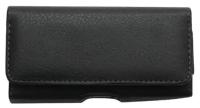 Чехол сумка кобура для телефона черный, размер 180 мм на 90 мм, на ремень пояс универсальный, большой с магнитной застежкой и двойным фиксатором