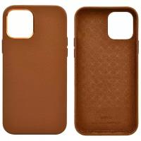 Кожаный чехол для iPhone 13 Pro Max WiWU Calfskin Brown