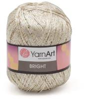Пряжа для вязания YarnArt 'Bright' 90гр 340м (80% полиамид, 20% металлик) (101 белый/золото), 6 мотков