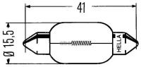 BEHR-HELLA 8GM002091-121 лампа С18W MIN10