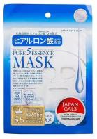 Japan Gals Pure 5 Essence Маска с гиалуроновой кислотой 1 шт