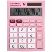 Калькулятор настольный BRAUBERG Ultra pastel-12, розовый