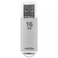 Флешка SmartBuy V-Cut USB 2.0 16 ГБ, 1 шт., серебристый