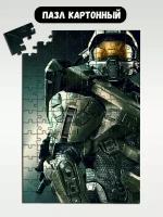 Пазл картонный 29x20 см, размер А4, 120 деталей, модель игра Halo The Master Chief Collection - 993