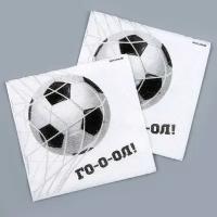 Салфетки бумажные «Футбол», однослойные, 24х24 см, набор 20 шт. ТероПром 9684256