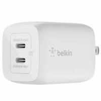 Зарядное устройство Belkin BoostCharge Pro Dual USB-C GaN Wall Charger with PPS 65W, белый