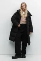 Пальто женское Befree Пуховик стеганый удлиненный на натуральном утеплителе 2341133167-50-S черный размер S