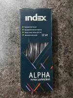 Набор ручка шариковая черная INDEX ALPHA