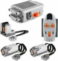 электроника Lego Technic Power Functions/пульт, приемник, блок питания, 2 мотора