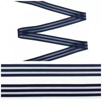Резинка декоративная с прозрачными вставками Нейлон шир.020мм цв. синий сапфир S919 уп.30м