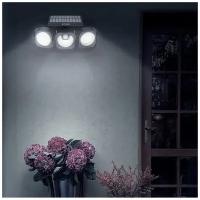 Настенный уличный светильник BlitzWolf BW-OLT7 218 LEDs 3 Heads Solar Sensor Wall Light Black