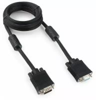 Кабель удлинитель VGA Premium Cablexpert CC-PPVGAX-6B, 15M/15F, 1,8 м, двойной экран, ферритовые кольца, черный