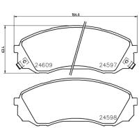 Колодки дисковые передние для carnival 2.7i v6/2.9crdi 06 Nisshinbo NP6005