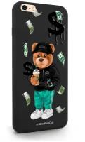 Черный силиконовый чехол MustHaveCase для iPhone 6/6s Plus Tony Bear/ Мишка Тони для Айфон 6/6с Плюс