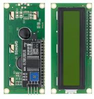 LCD1602A дисплей 16x2 с адаптером I2C зеленая подсветка / совместим с Arduino IDE Ардуино проекты