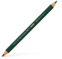 Карандаш двухцветный Faber-Castell "Castell", синий-красный, утолщенный