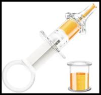 IBRICO / Дозатор шприц для лекарств с мерным стаканчиком-колпачком и силиконовым наконечником в футляре