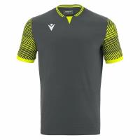 Футболка спортивная MACRON TUREIS ECO SHIRT ANTHRACITE/NEON YELLOW (M)