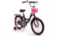 Велосипед детский двухколесный 18" ZIGZAG GIRL черный/малиновый от 5 до 7 лет на рост 105-130см (требует финальной сборки)