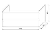 Тумба под раковину Jacob Delafon Madeleine 100 EB1318-J5, белый глянец