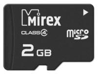Карта памяти microSD с адаптером MIREX 2GB (class 4)