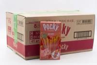 Соломка Pocky Strawberry со вкусом клубники 41 грамм (Корея) Упаковка 5 шт