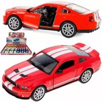 Металлическая машинка Kinsmart 1:38 2007 Ford Shelby GT500 KT5310D инерционный / Красный