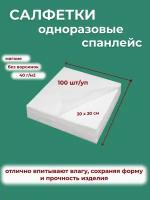 Салфетки одноразовые безворсовые уборки 20х20 лица Чистовье