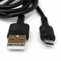 Кабель для зарядки телефона USB-MicroUSB; для смартфона; hoco X83 Victory; провод 1 метр; 2.4A; черный