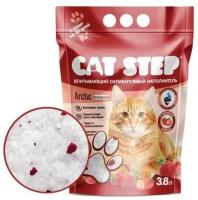 Наполнитель впитывающий силикагелевый CAT STEP Arctic Strawberry, 3,8 л