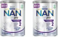 Молочная смесь Nestle NAN 2 ExpertPro, гипоаллергенный, с 6 месяцев, 800 г 2 шт