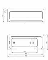 Ванна Aquatek Мия прямоугольная 130*70см ()MIY130-0000001