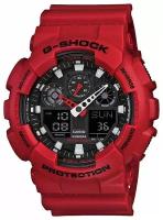 Наручные часы CASIO G-Shock GA-100B-4A, красный, черный