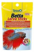 Tetra Betta Larva Sticks, Полноценный сбалансированный корм для петушков и других лабиринтовых рыб, палочки в форме червей, 5 г