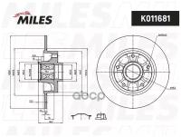 Диск Тормозной Задний C Подшипником Renault Megane Iii/Fluence K011681 Miles арт. K011681