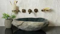 Серая раковина для ванной Sheerdecor Piedra 00504511394 из речного камня гранита