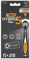 Станок бритвенный мужской BIC Hybrid 5 Flex + 2 сменные кассеты